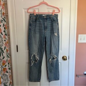 Dynamite Claudia Distressed High Waisted Straight Leg Jeans size 29
